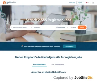 Registrar Jobs UK platform preview Registrar Jobs UK platform preview