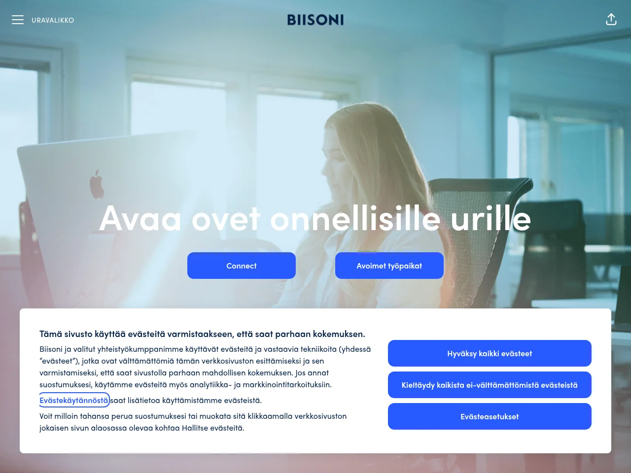 Biisoni Rekry screenshot Biisoni Rekry job board platform screenshot showing job search interface