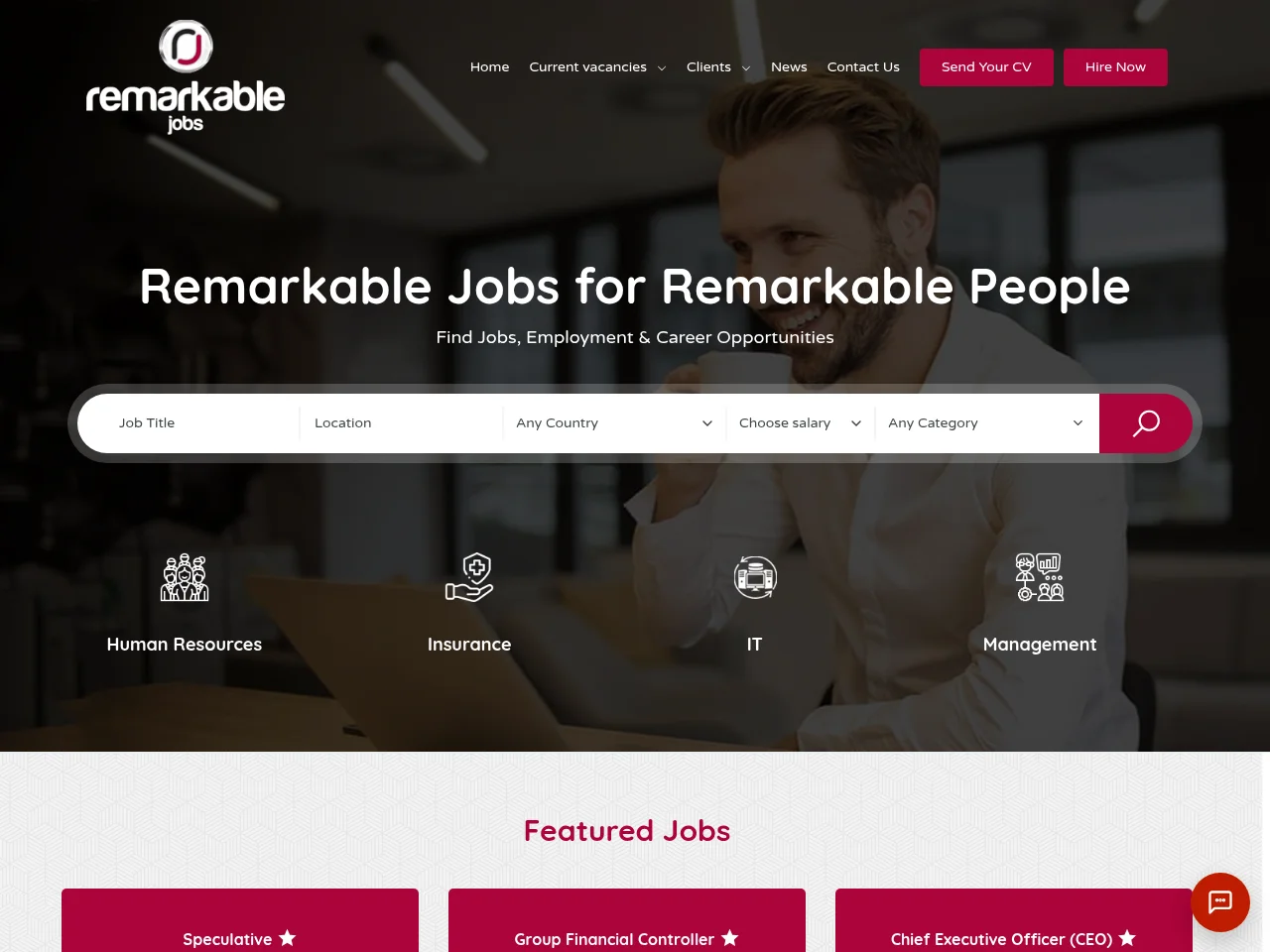 Remarkable Jobs screenshot Remarkable Jobs website screenshot