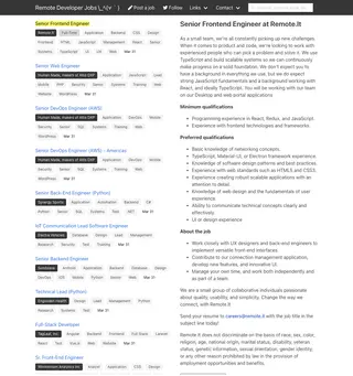 Remote Developer Jobs platform preview