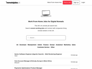 Remote Jobs UK platform preview