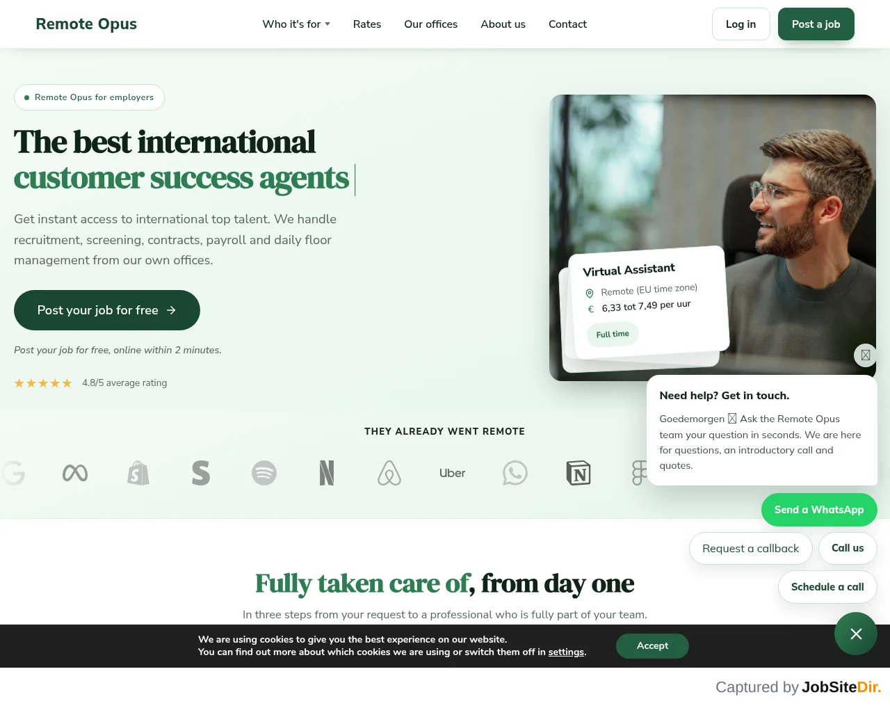 Remote Opus website screenshot