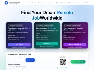 RemoteAnywhereJob platform preview RemoteAnywhereJob platform preview