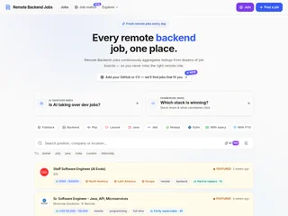 Remote Backend Jobs platform preview