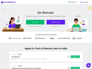 RemoteBharat.com platform preview RemoteBharat.com platform preview