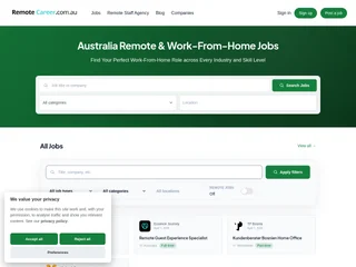 RemoteCareer.com.au platform preview RemoteCareer.com.au platform preview