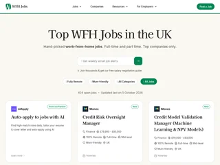 WFH Jobs platform preview