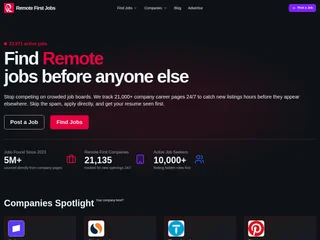 RemoteFirstJobs platform preview