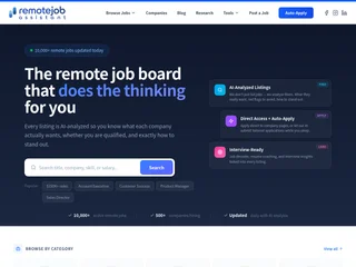 Remote Job Assistant platform preview