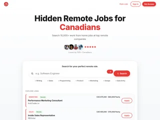 Remote Jobs Canada platform preview Remote Jobs Canada platform preview