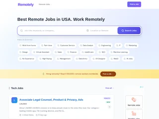 Remotely.jobs platform preview