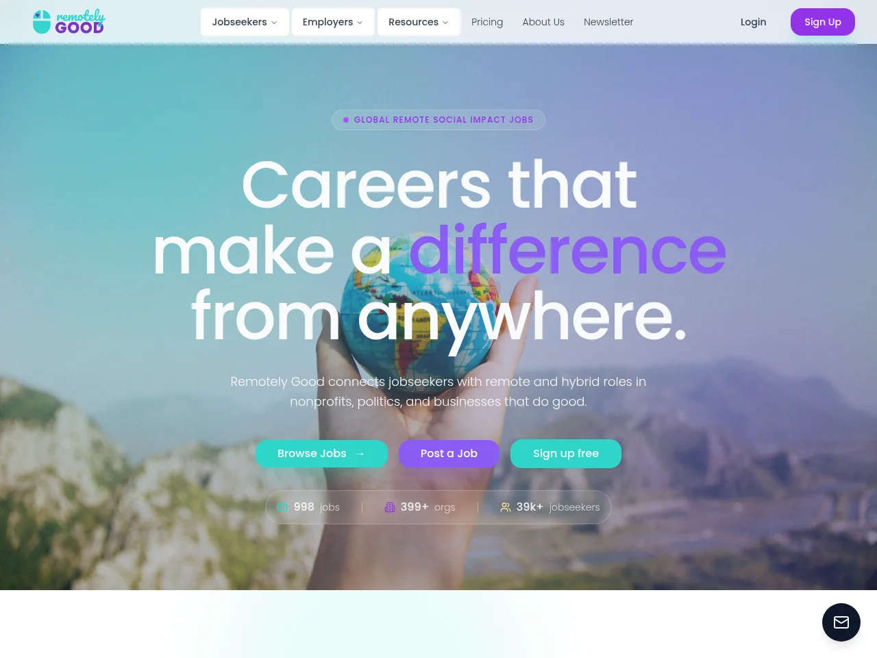 Remotely Good screenshot Remotely Good job board platform screenshot showing job search interface