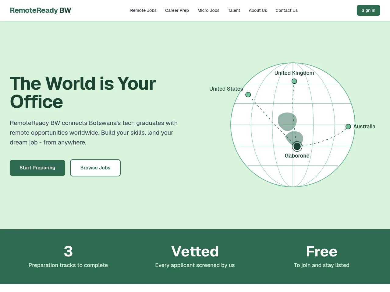RemoteReady BW website screenshot