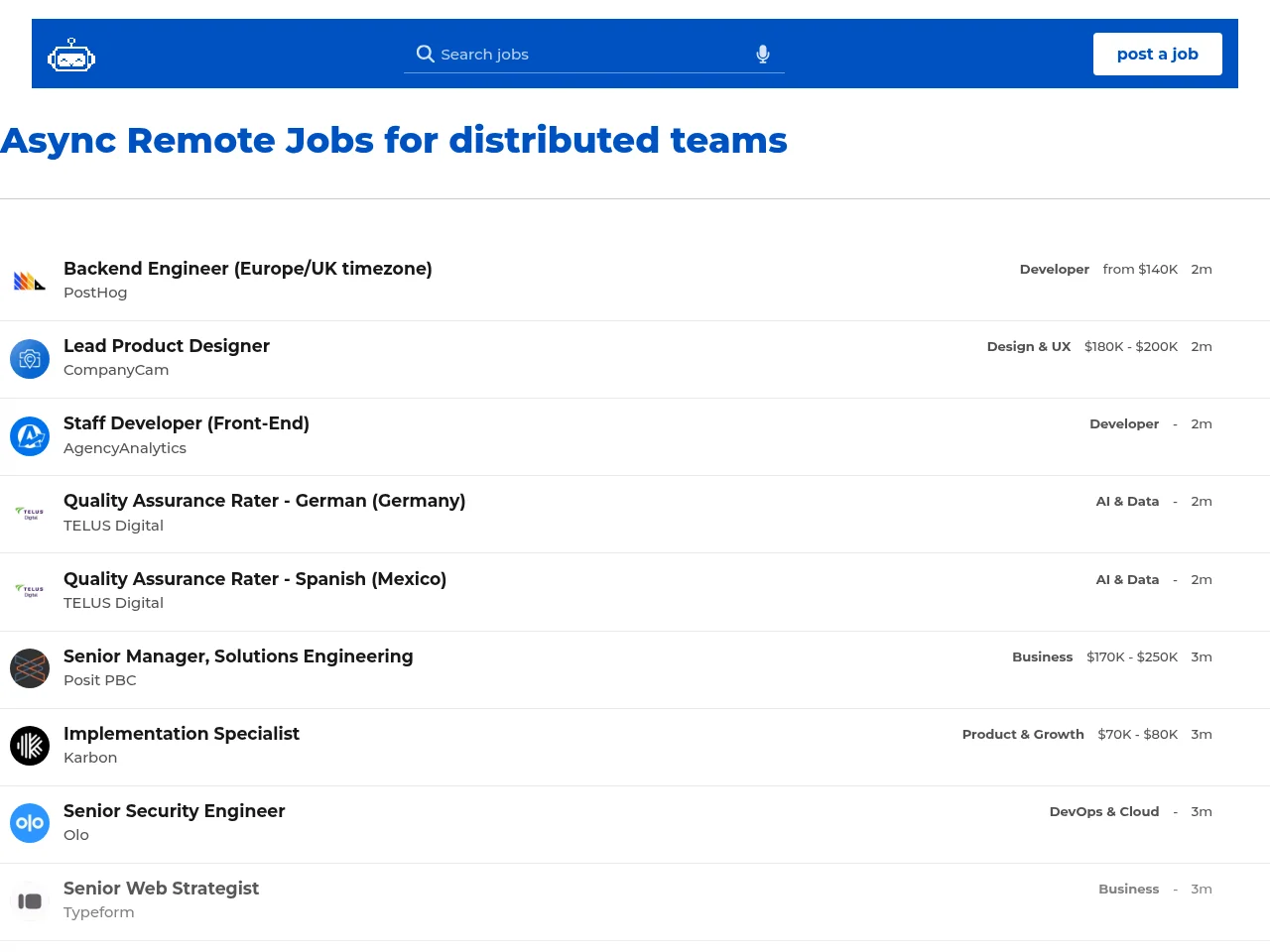 REMOTEWX screenshot REMOTEWX job board platform screenshot showing job search interface
