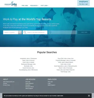ResortJobs.com platform preview