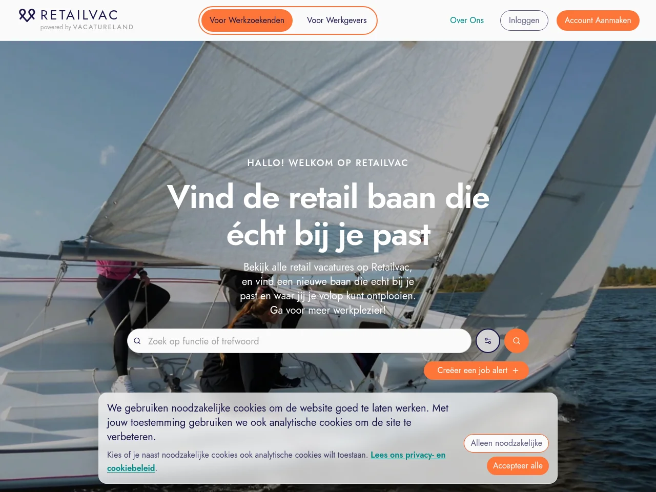 Retailvac screenshot Retailvac job board platform screenshot showing job search interface