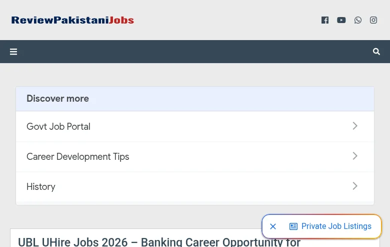 Review Pakistani Jobs screenshot Review Pakistani Jobs job board platform screenshot showing job search interface