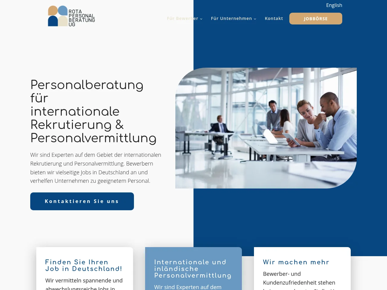 RoTa Personalberatung website screenshot