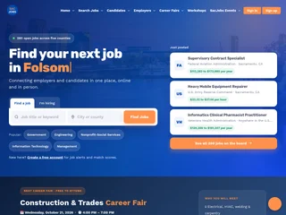 SacJobs platform preview SacJobs platform preview