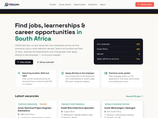 SAGetJobs platform preview
