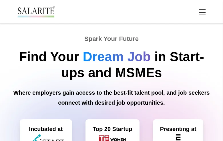 Salarite job board platform screenshot showing job search interface