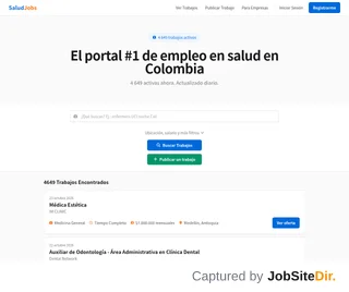 SaludJobs platform preview