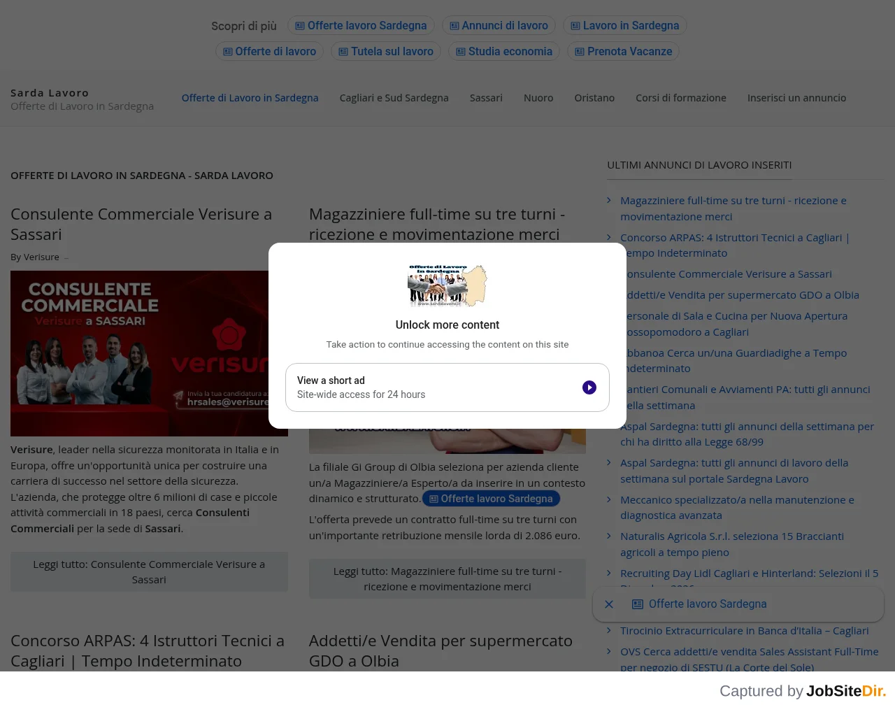 Sarda Lavoro screenshot Sarda Lavoro website screenshot
