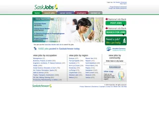 SaskJobs.ca platform preview SaskJobs.ca platform preview