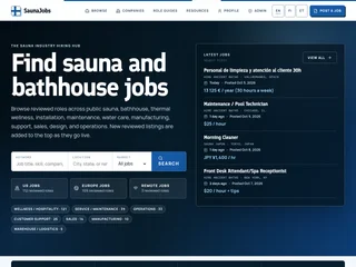 SaunaJobs.com platform preview SaunaJobs.com platform preview