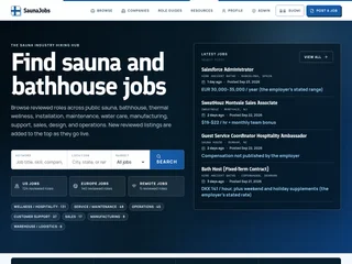 SaunaJobs.com screenshot preview SaunaJobs.com screenshot preview
