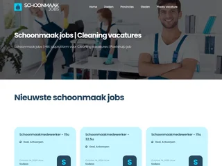 Schoonmaakjobs.be platform preview Schoonmaakjobs.be platform preview