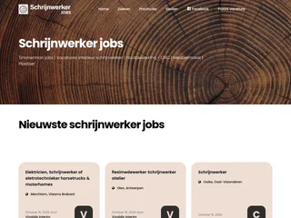 Schrijnwerkerjobs.be platform preview