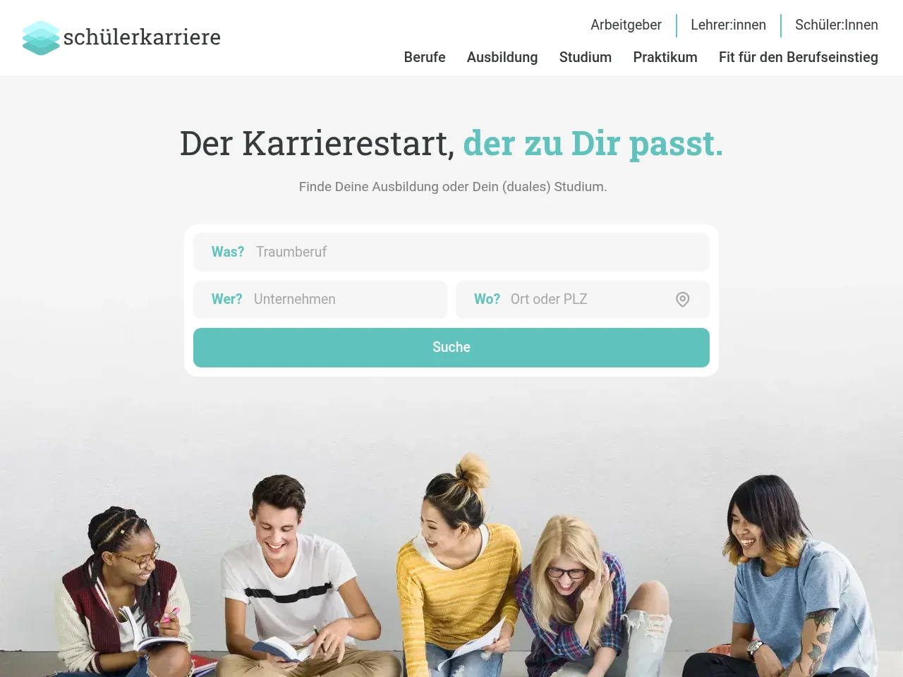 Schülerkarriere screenshot Schülerkarriere job board platform screenshot showing job search interface