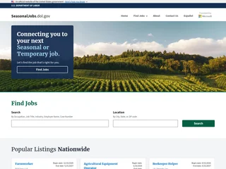 SeasonalJobs.dol.gov platform preview