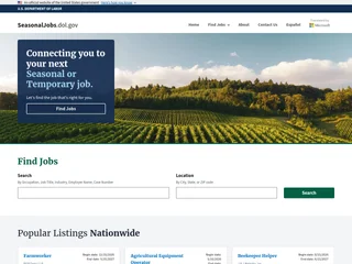 SeasonalJobs.dol.gov screenshot preview SeasonalJobs.dol.gov screenshot preview