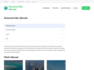 Seasonal Jobs Abroad platform preview Seasonal Jobs Abroad platform preview