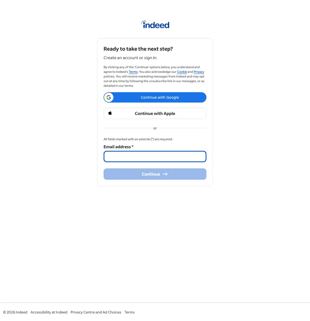 Indeed job board platform screenshot showing job search interface
