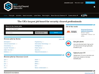 SecurityClearedJobs.com platform preview SecurityClearedJobs.com platform preview