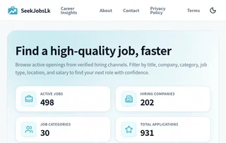 SeekJobsLk screenshot preview