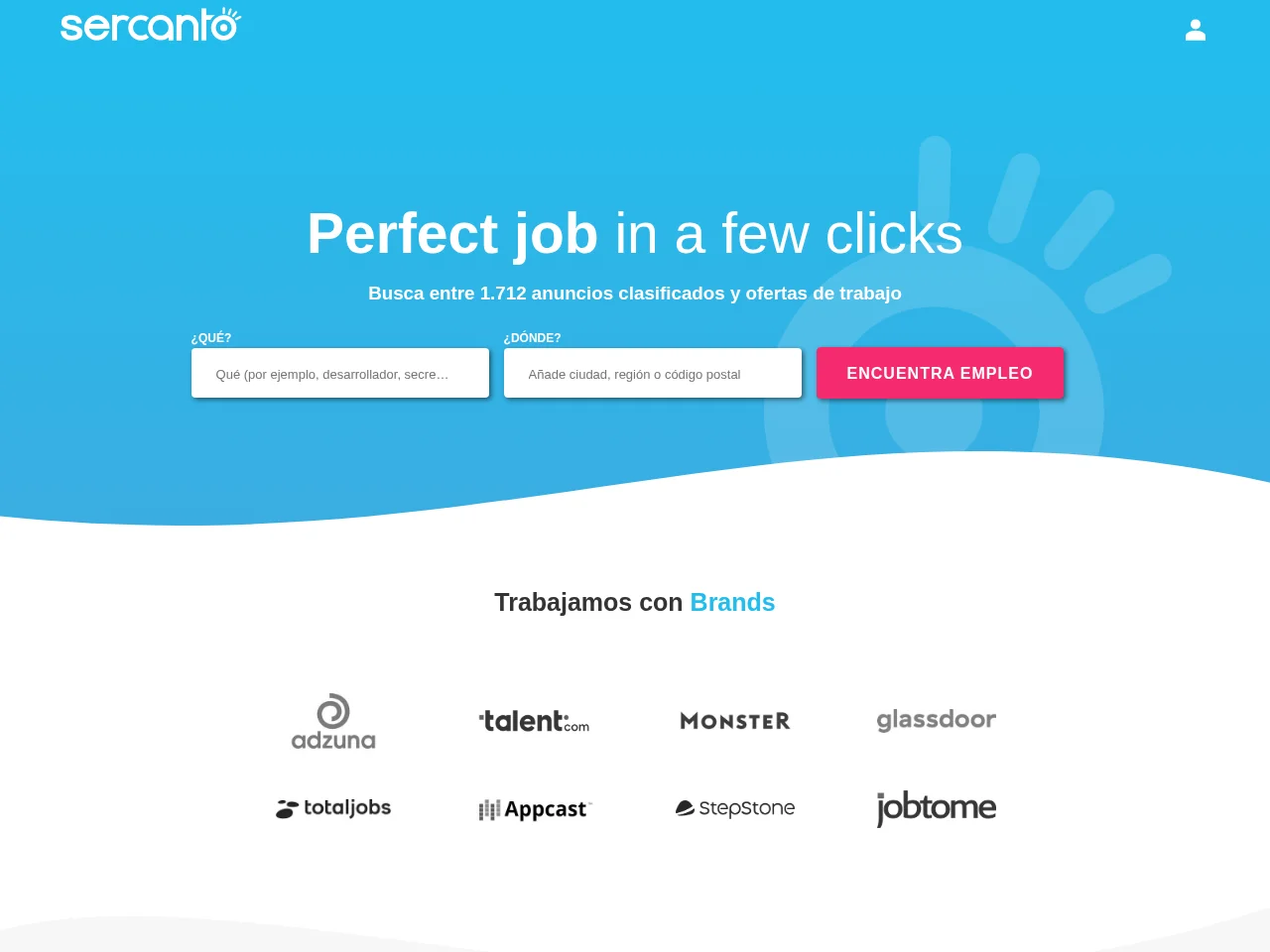 Sercanto screenshot Sercanto job board platform screenshot showing job search interface