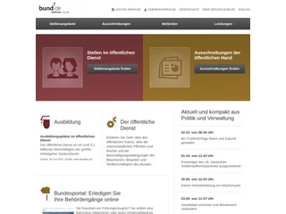 SERVICE.BUND.DE platform preview