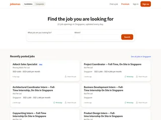 Jobomas Singapore screenshot preview