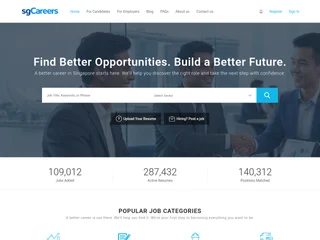 sgCareers platform preview sgCareers platform preview