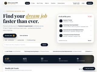 Shiva Career Hub platform preview Shiva Career Hub platform preview
