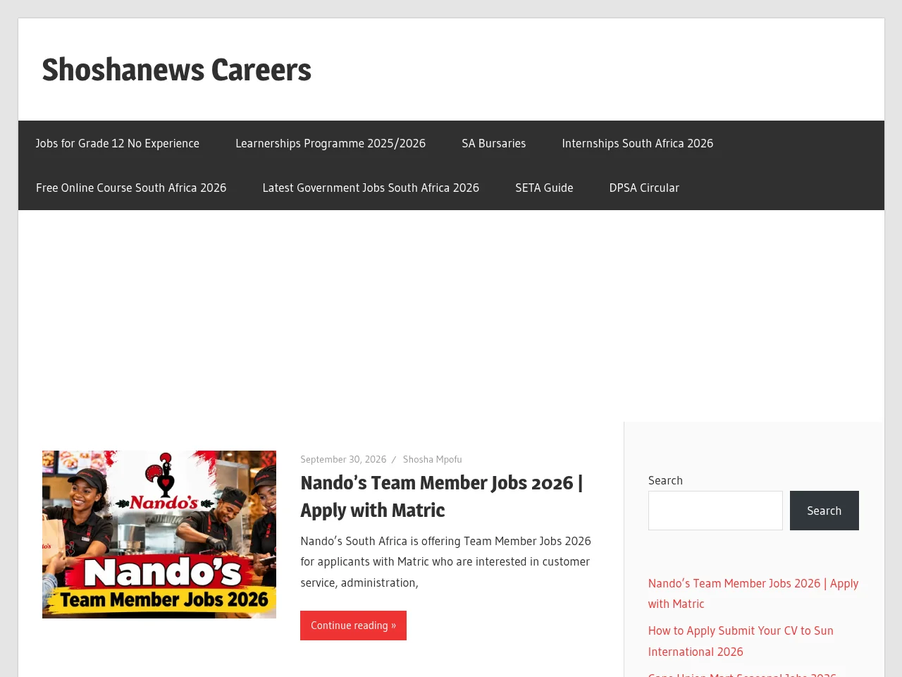 Shoshanews Careers screenshot Shoshanews Careers job board platform screenshot showing job search interface