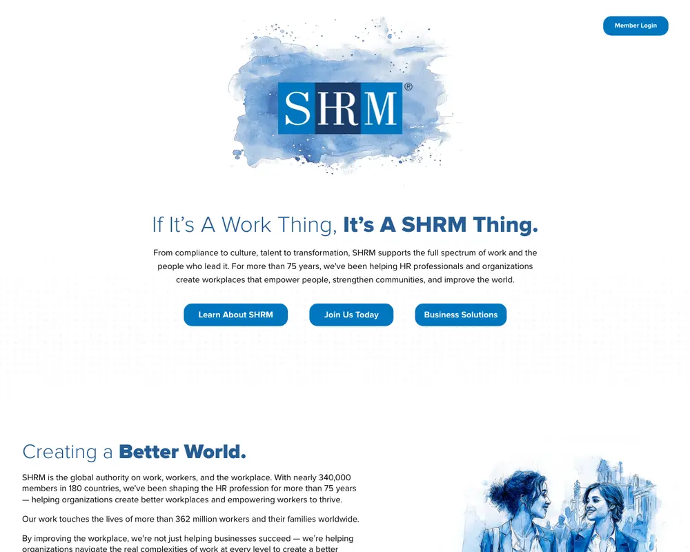 SHRM job board platform screenshot showing job search interface