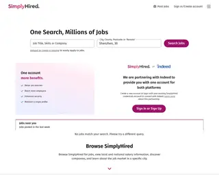 SimplyHired screenshot preview