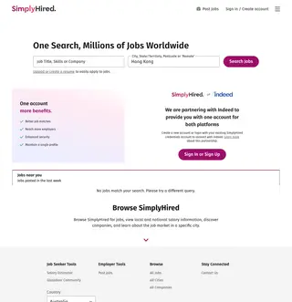 SimplyHired Australia screenshot preview