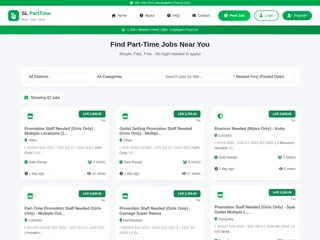 SL PartTime Jobs platform preview SL PartTime Jobs platform preview