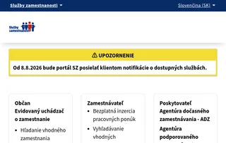 Služby zamestnanosti screenshot preview